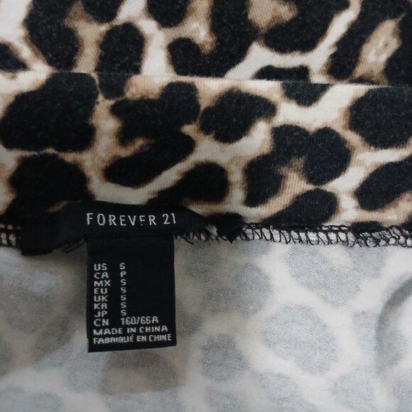 Forever 21 Leopard Print Midi Skirt Women's Small Stretch Bodycon Animal - Picture 6 of 7